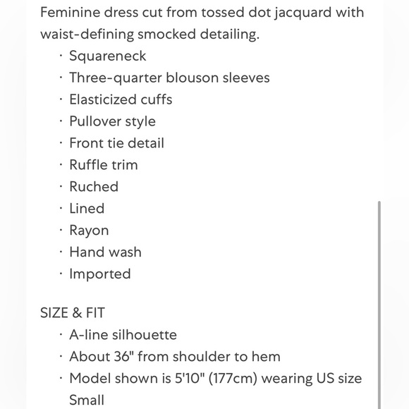 Betsey Johnson dot jacquard smocked dress - Picture 3 of 5